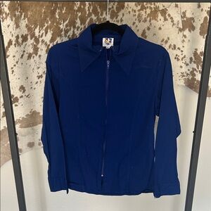 Women’s Royal Blue, Fitted, Zip Up Show Shirt